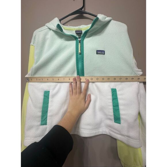 Patagonia Microdini Cropped 1/2 Zip Up Hoody Pullover Sweatshirt Kid's XXL - Picture 9 of 13